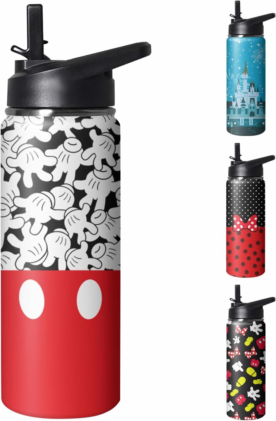 GOODNHAPPY Botella de agua de dibujos animados de 18 oz con asa y t...