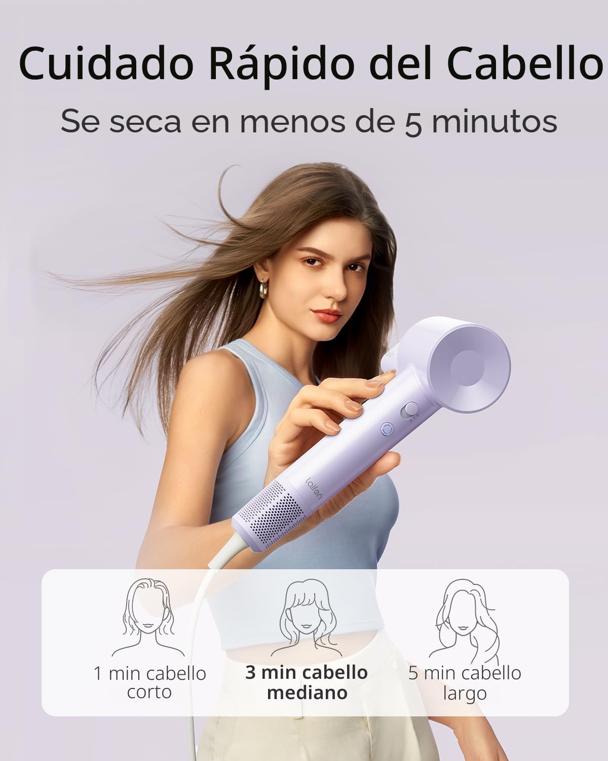 Laifen SE Lite - Secador de pelo iónico de alta velocidad con difus...