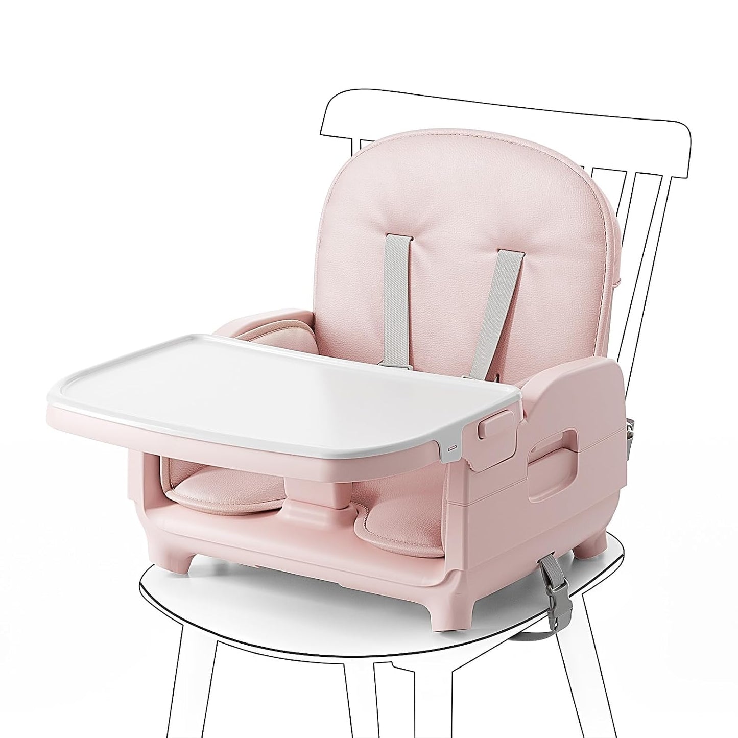 Obee Odee Silla alta portátil 3 en 1 para bebés y niños pequeños (r...