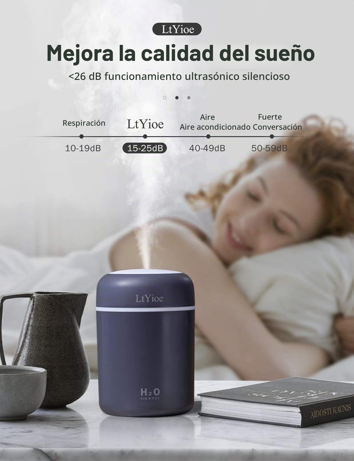 LtYioe Humidificador Mini Colorido y Fresco, Humidificador Personal...