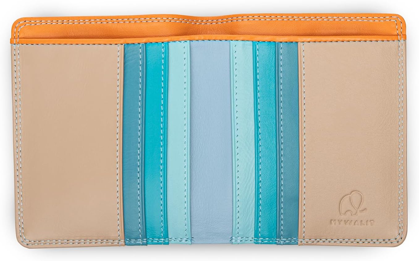mywalit Billetera Doble Estándar - Cuero, Multicolor, 6 Tarjetas, S...