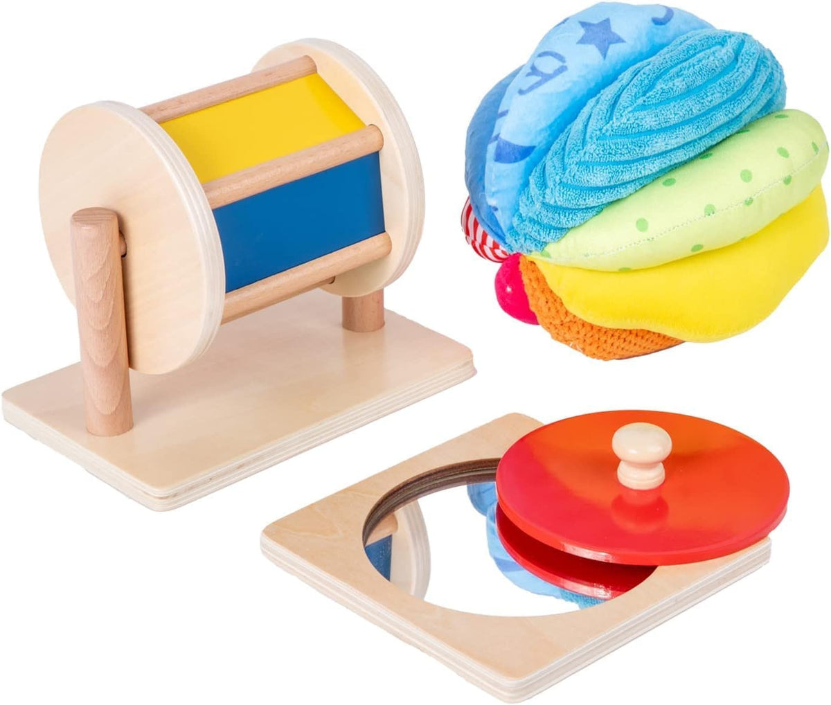 Montessori - Kit de juguetes para bebés, espejo, peekaboo, rompecab...