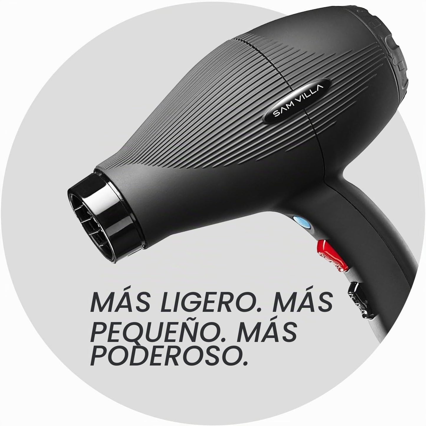 Sam Villa Secador de pelo profesional iónico ligero y silencioso co...