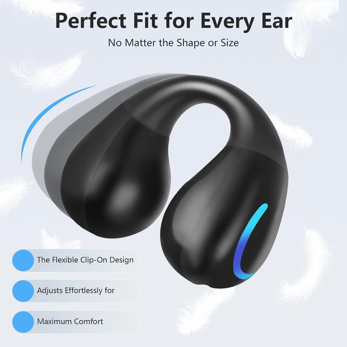 Auriculares de conducción ósea de oreja abierta 2026 Bluetooth 5.4...