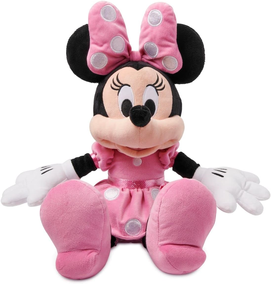 Disney Store Vestido rosa oficial de Minnie Mouse, juguete suave pa...