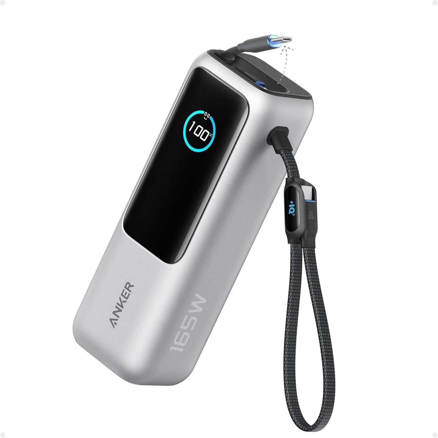 Anker - Batería portátil para laptop de 25,000 mAh con tres puertos...