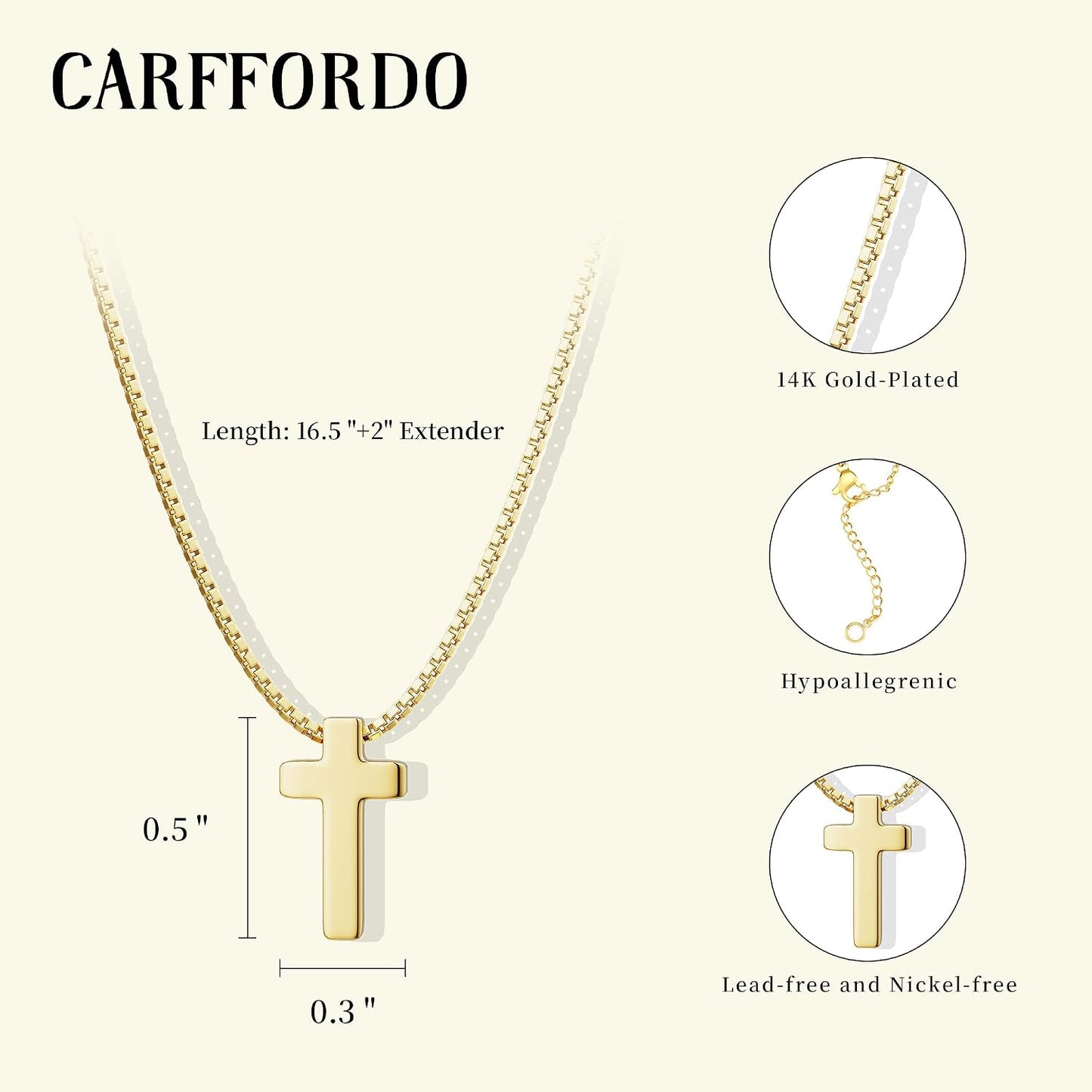 Carffordo - Collares chapados en oro para mujer, delicados collares...