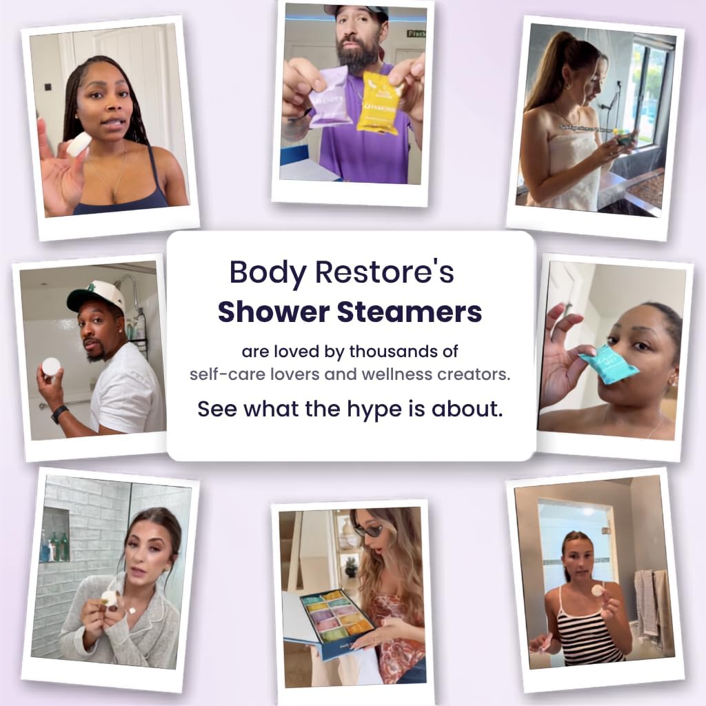 Body Restore - Paquete de 6 bombas de baño de aromaterapia, regalos...