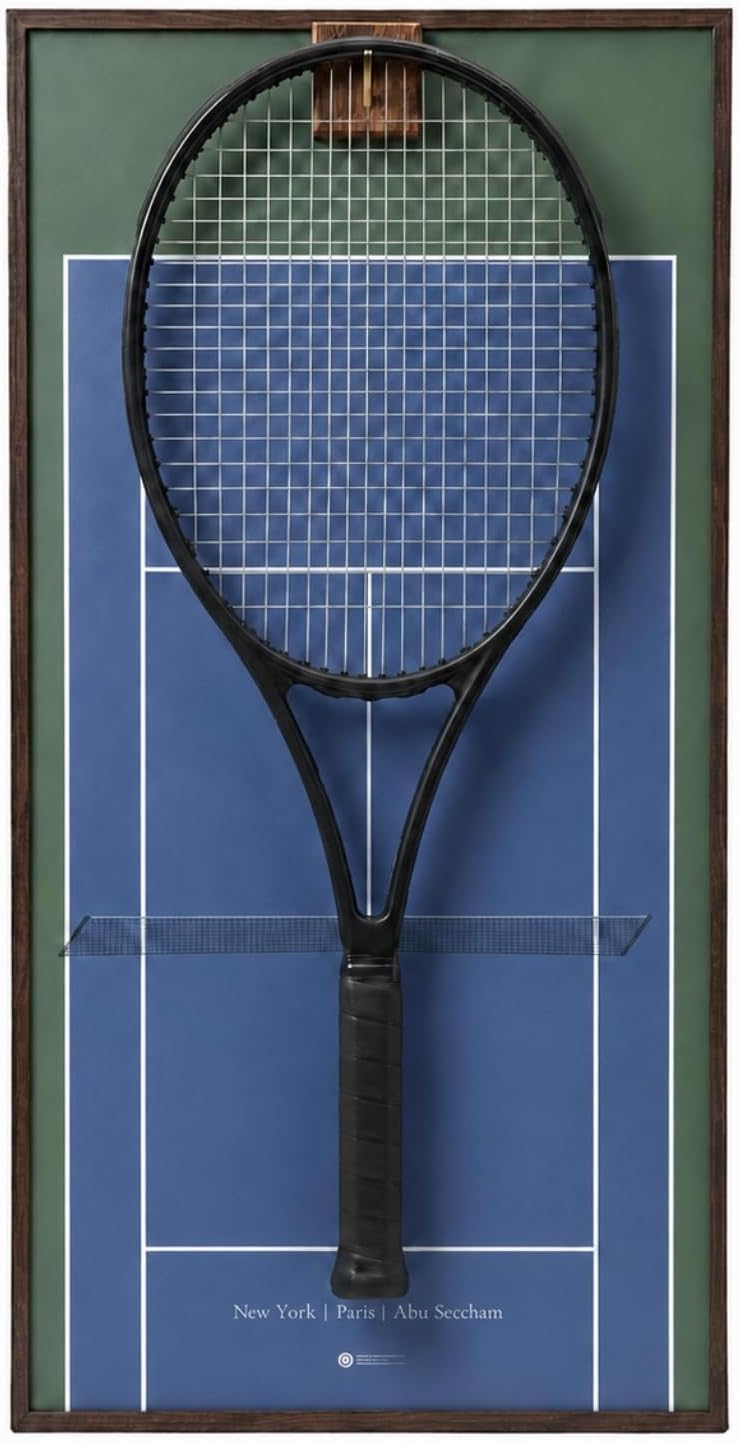 ONE MAAY Marco de exhibición de raqueta de tenis con bloque de noga...