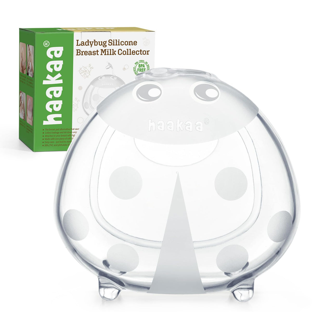 haakaa Ladybug Colector de Leche Materna de Silicona - Copas Protec...