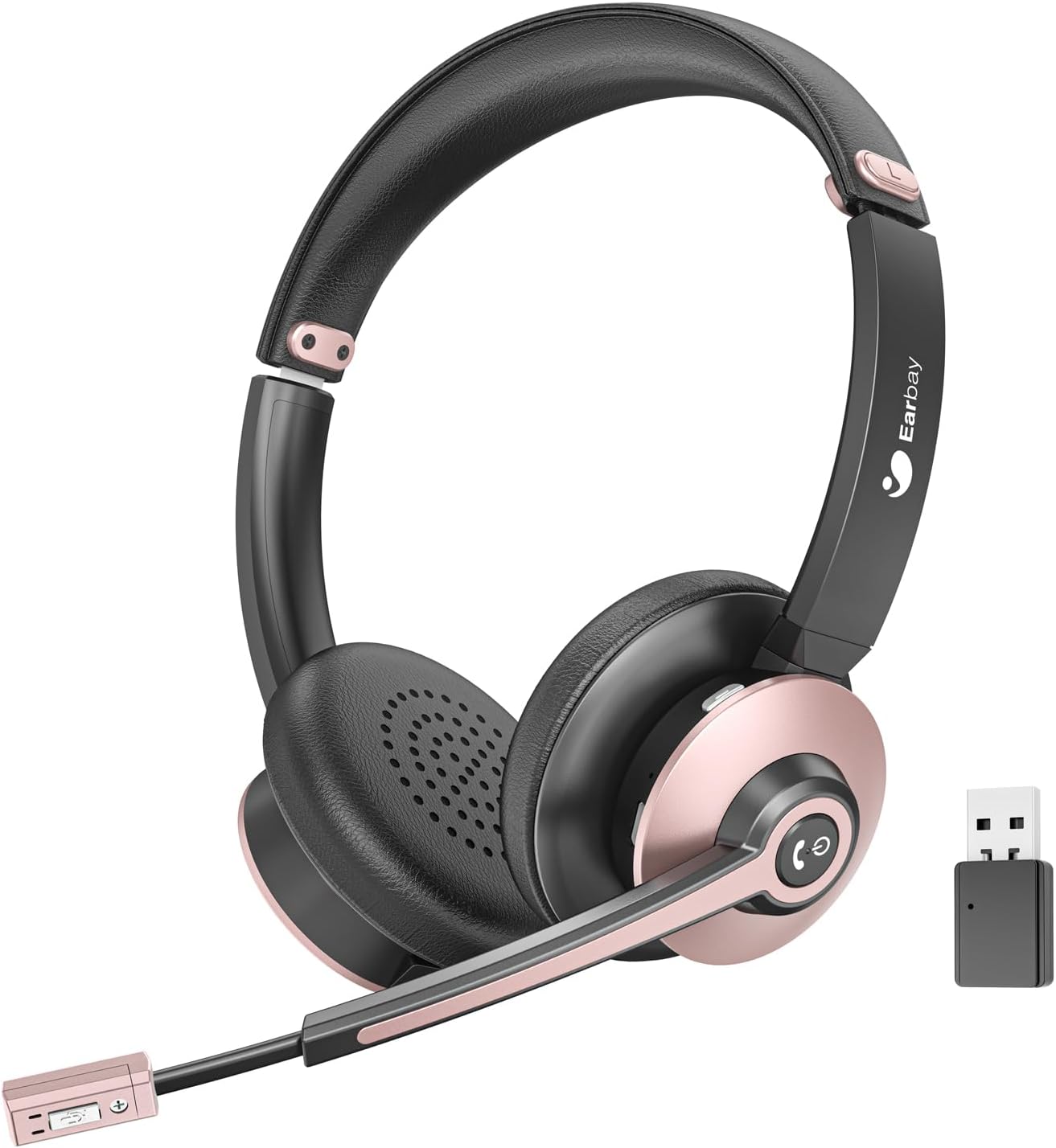 Auriculares inalámbricos con micrófono para el trabajo, auriculares...