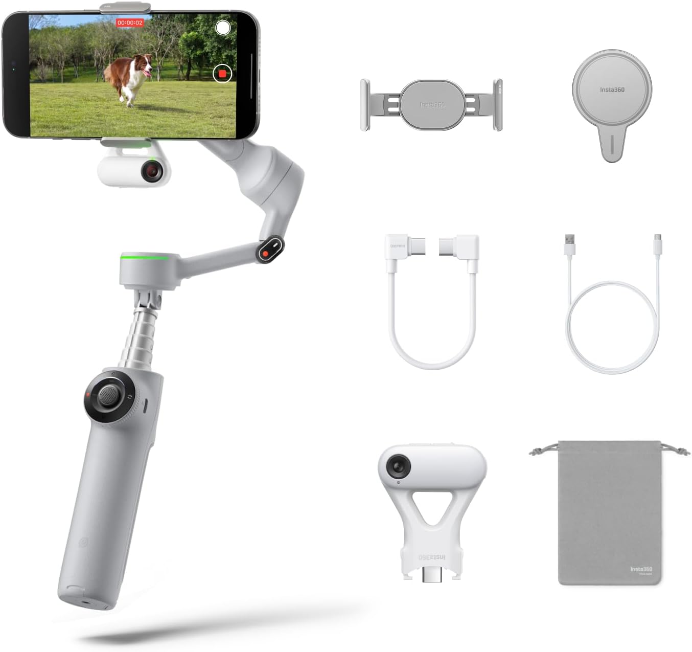 Insta360 Flow 2 Pro Gimbal Estabilizador para iPhone, Android, Gimb...