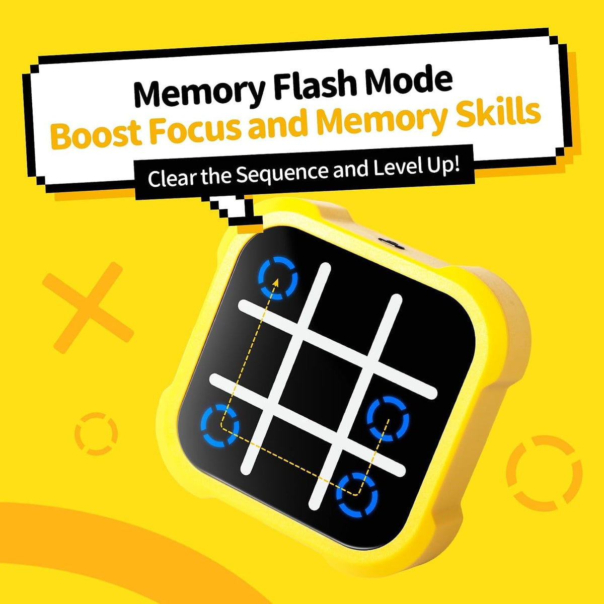 EASEMOM Juego Tic Tac Toe, Consola de Juego Electrónica de Mano 3 e...