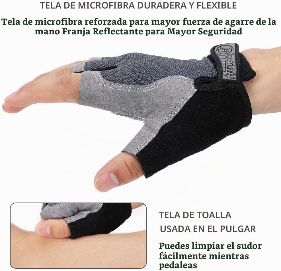 Accmor Guantes de ciclismo para hombres y mujeres, guantes de cicli...