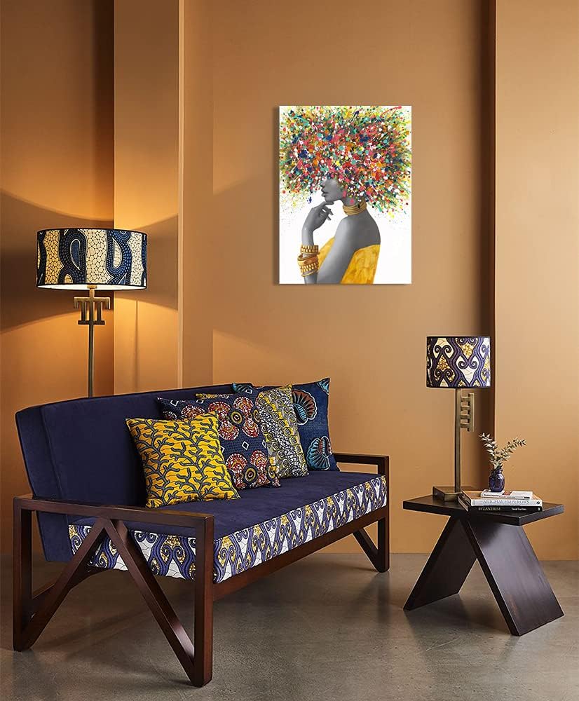 Arte de pared afroamericano, pinturas artísticas negras para pared,...
