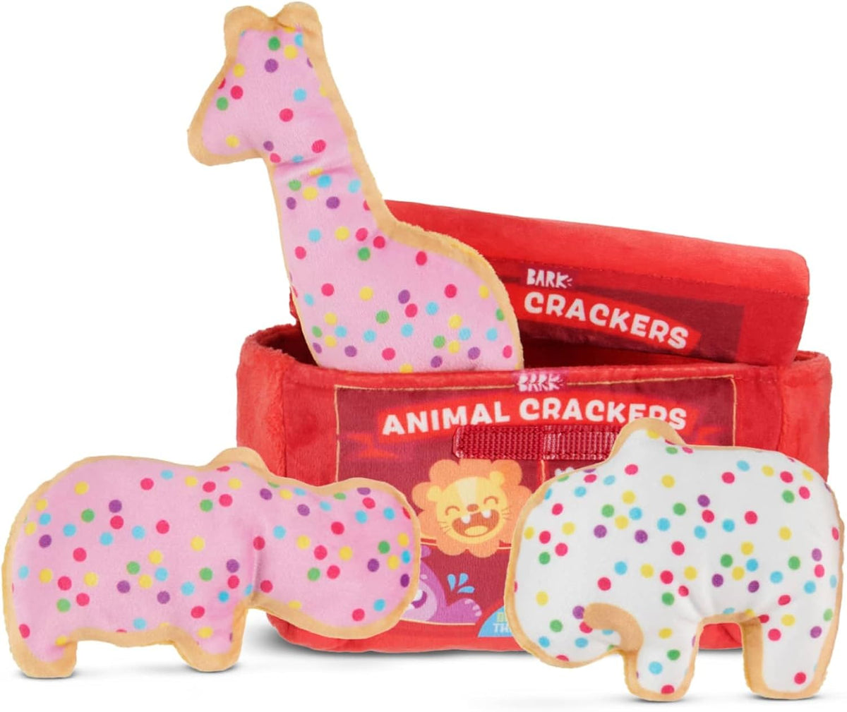 BarkBox Animal Squeakers - Juguete interactivo de peluche para perr...