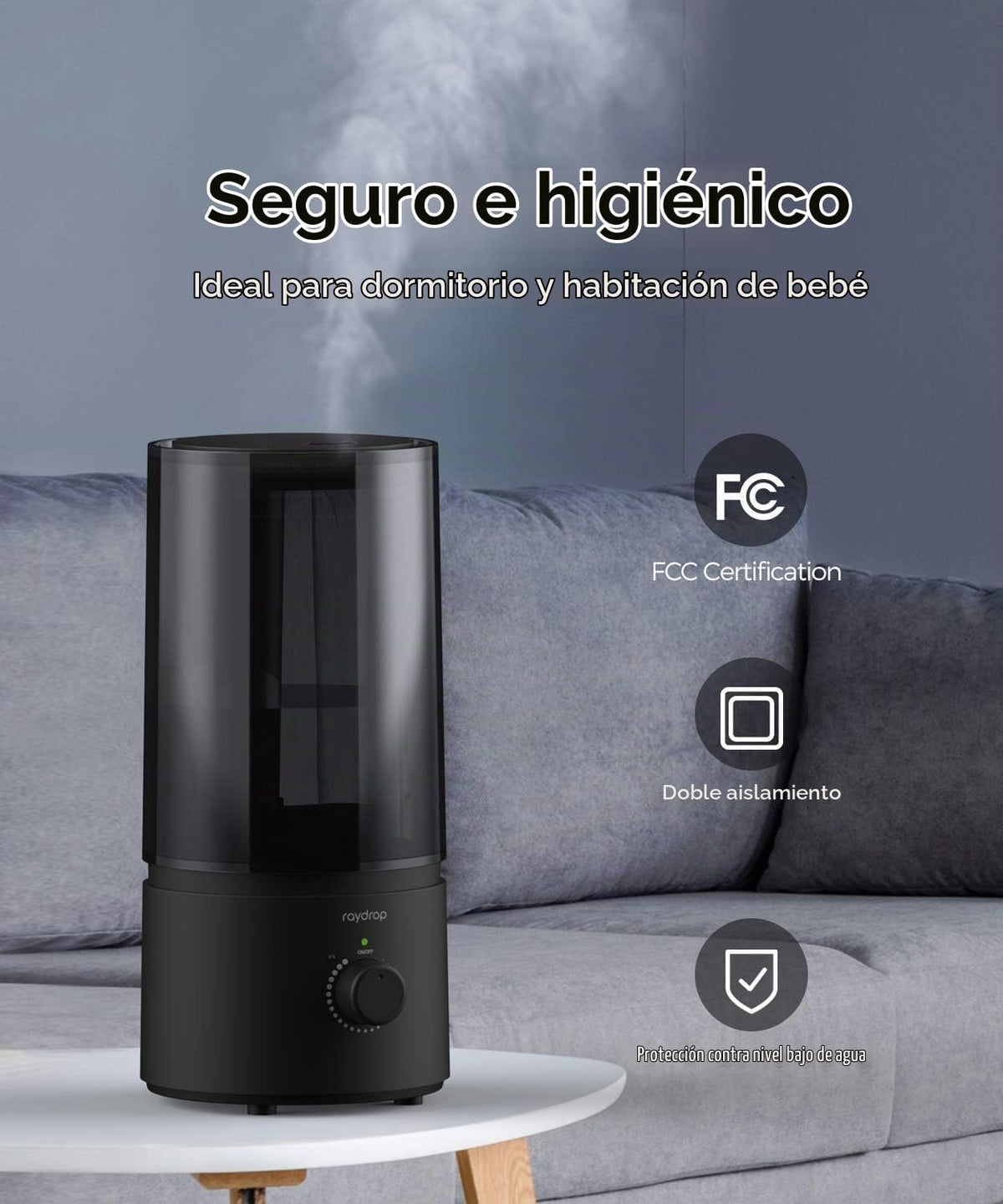 raydrop - Humidificadores para dormitorio, raydrop - Humidificadore...