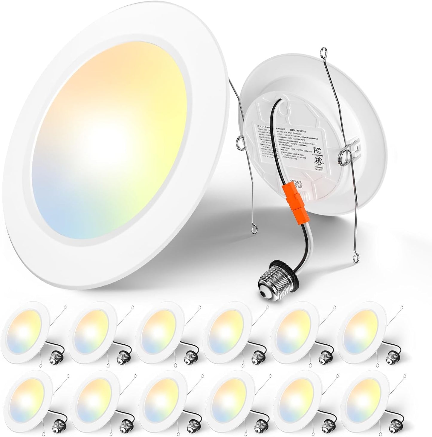 Amico Iluminación empotrable de 5\/6 pulgadas, paquete de 12 luces...
