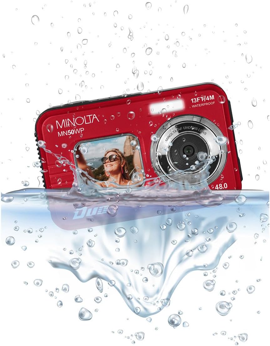 Minolta MN50WP 48MP 5K Ultra HD Pantalla LCD Dual Cámara Digital Im...