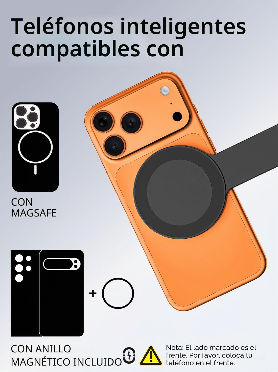 USKEYVISION Trípode magnético para iPhone y Android con luz, palo s...
