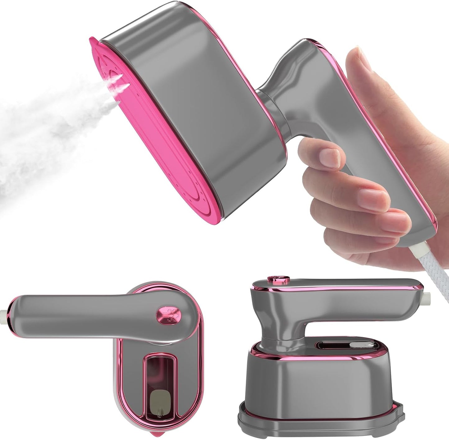 Plancha de vapor de viaje para ropa, mini máquina de planchar portá...