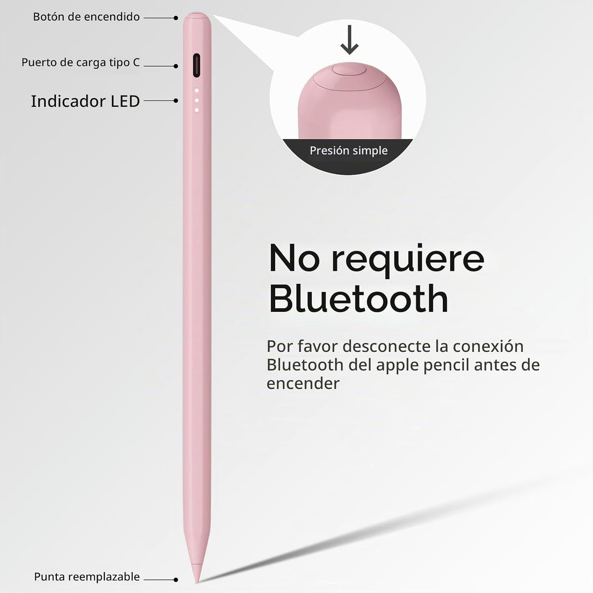 Lápiz óptico para iPad, carga rápida de 13 minutos para Apple iPad...