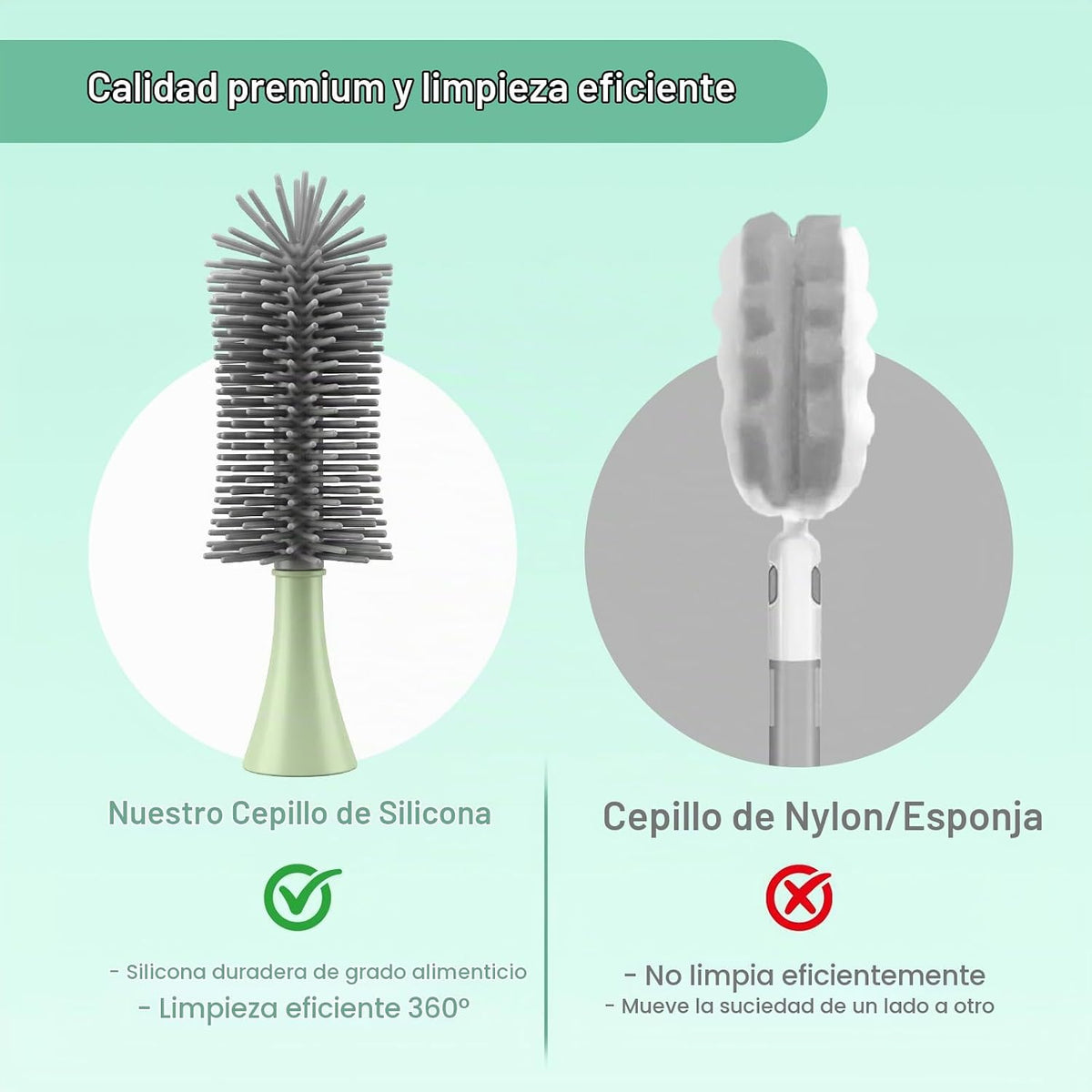 Limpiador eléctrico del cepillo de la botella, cepillo recargable d...