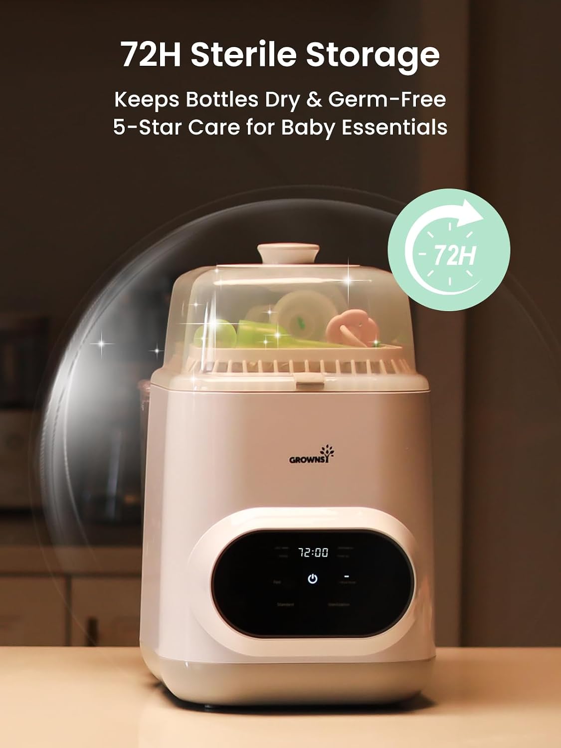 Grownsy EaseClean - Lavadora de Biberones Pro | Lavadora de biberon...