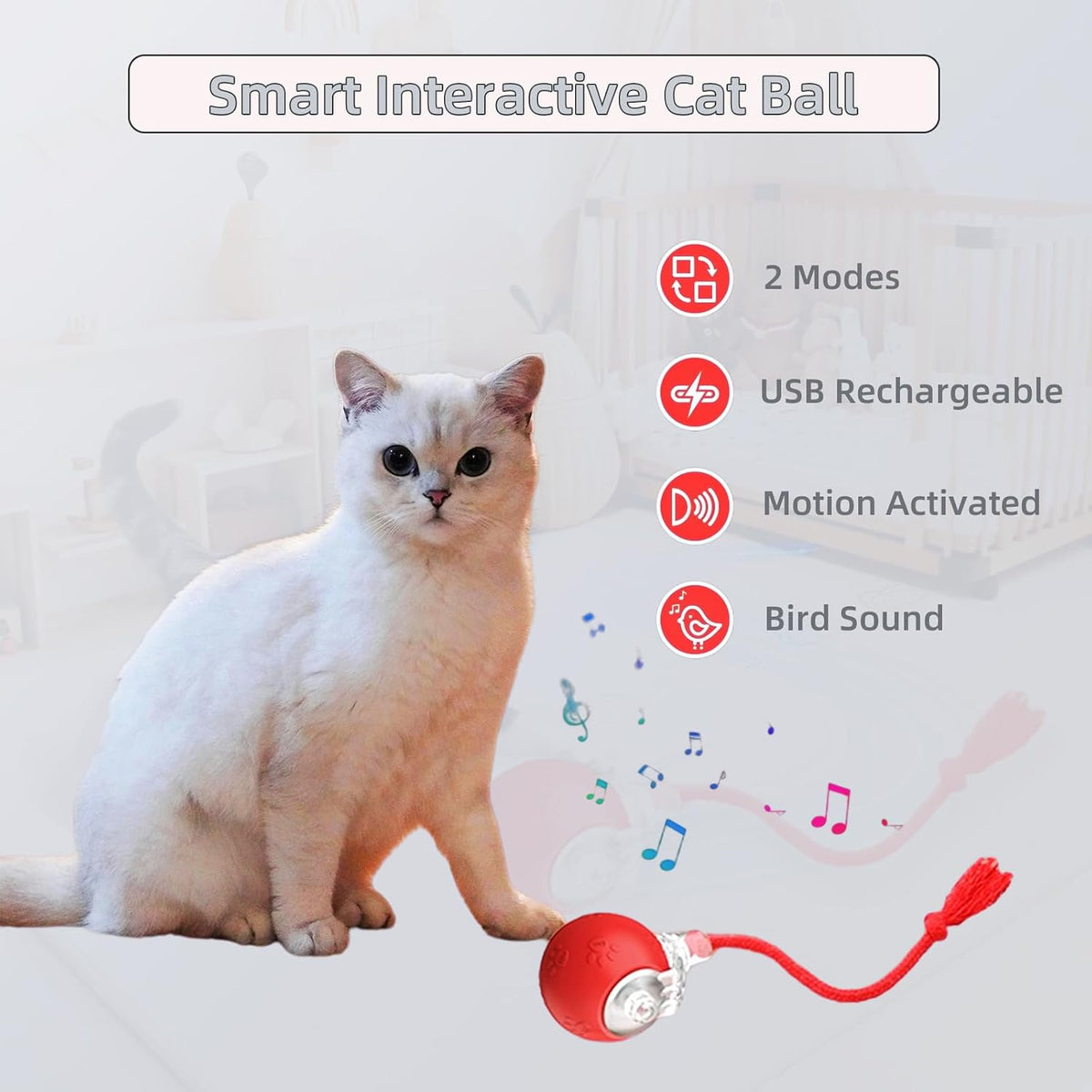 Yaruiguang Juguete automático 2 en 1 para gatos con varita teaser,...