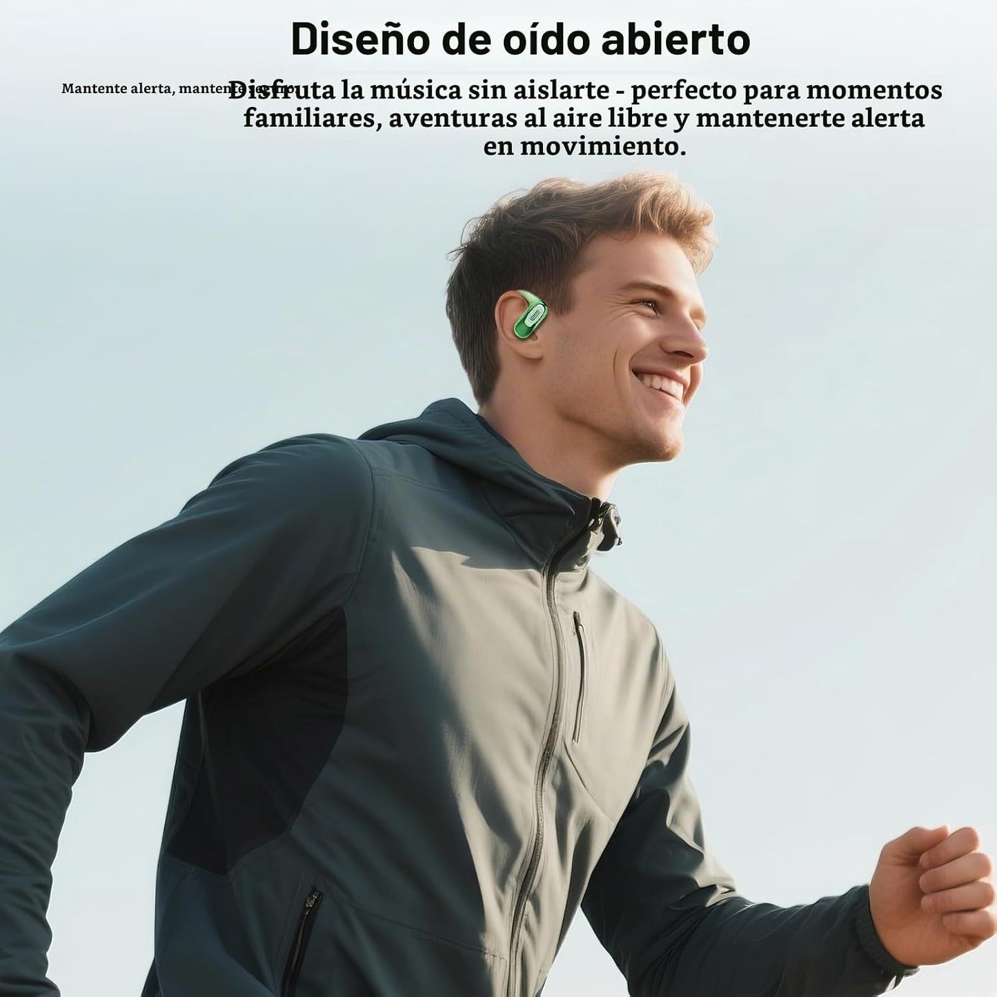 Auriculares abiertos, NUEVOS auriculares supraaurales con 4 micrófo...