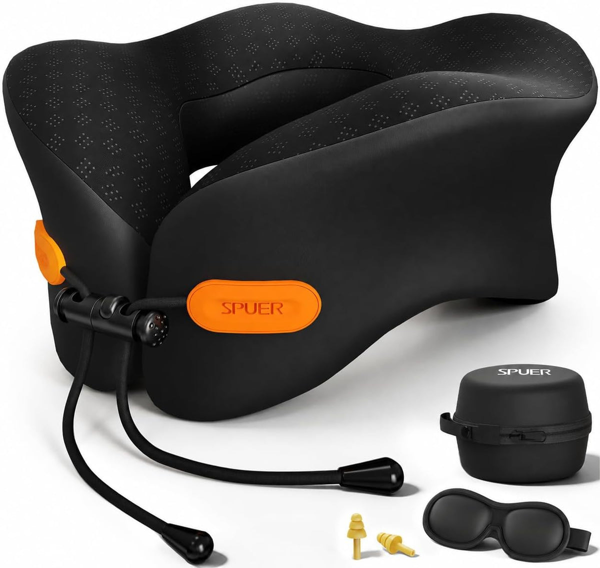 Almohada de viaje premium para aviones, almohada ergonómica para el...