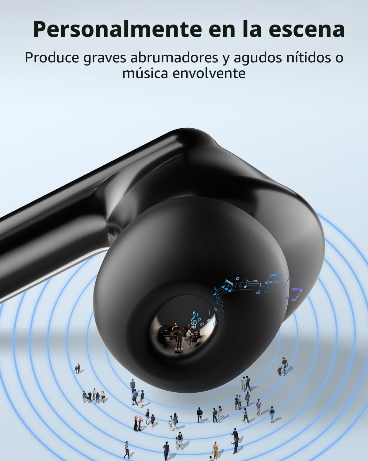 Auriculares inalámbricos, Bluetooth 5.4 auriculares estéreo de grav...