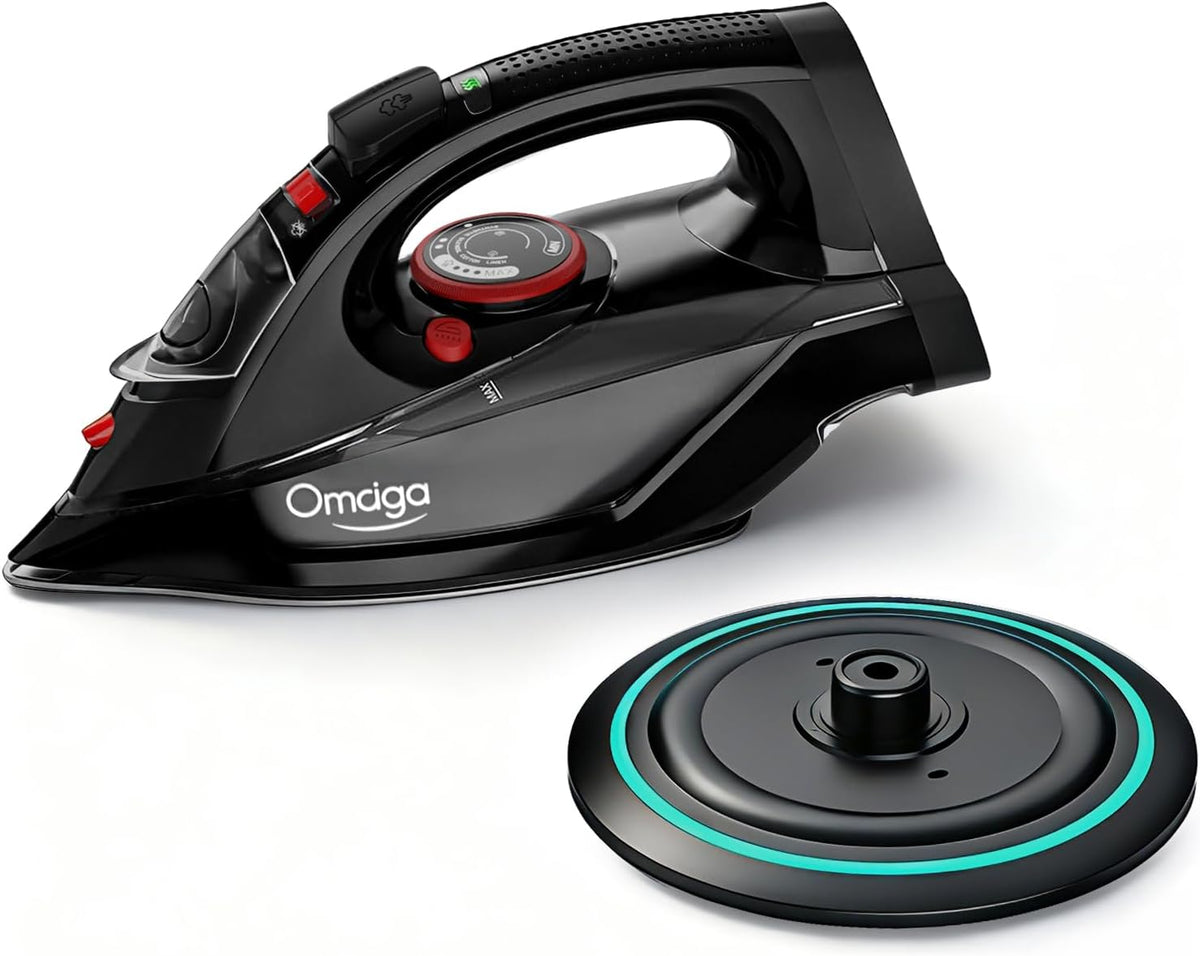 OMAIGA - Plancha inalámbrica para ropa, plancha de vapor de 1500W c...