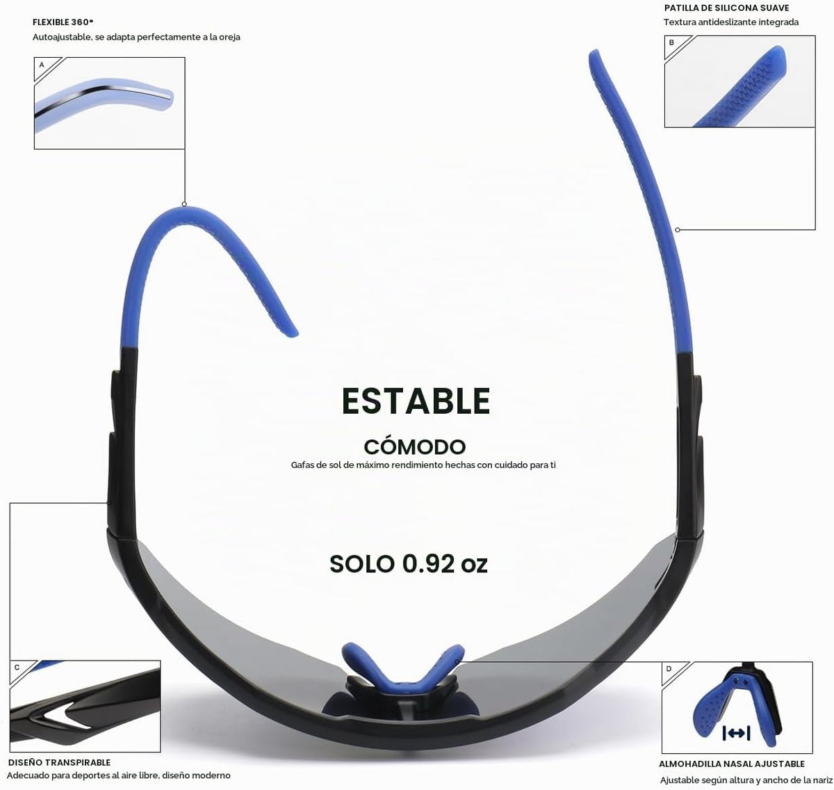 SEKKAF Gafas de sol deportivas polarizadas para hombres y mujeres,...