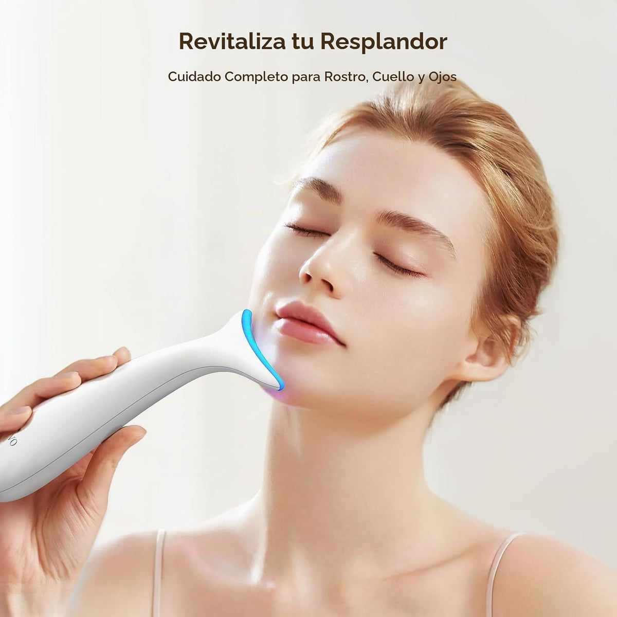 RNAIX Masajeador facial de cuello portátil, calor y vibración a tem...