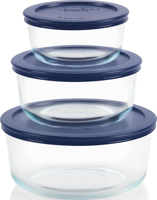 Pyrex Simply Store - Juego de 3 recipientes de vidrio para almacena...