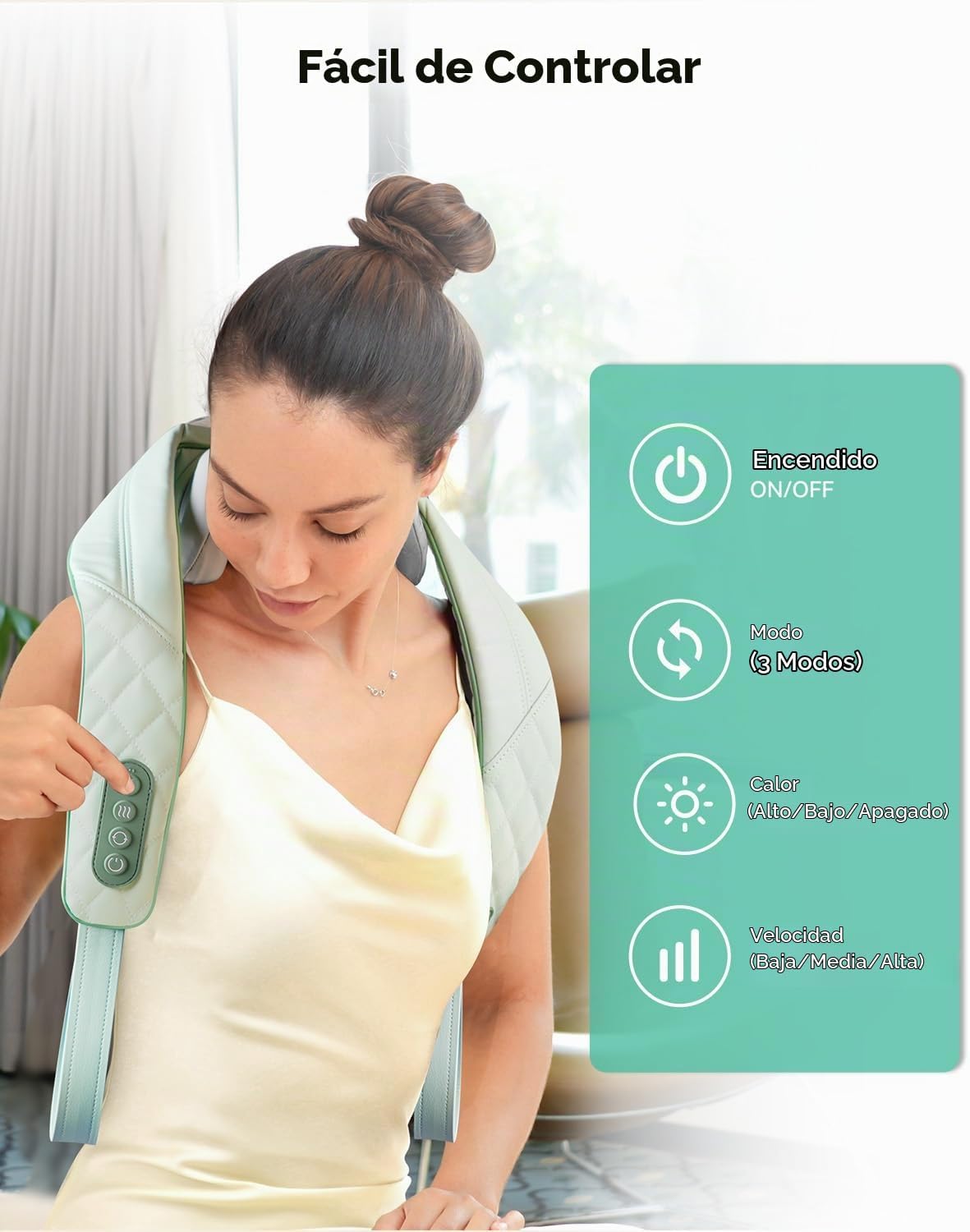 Snailax - Almohada masajeadora inalámbrica para cuello y hombros co...