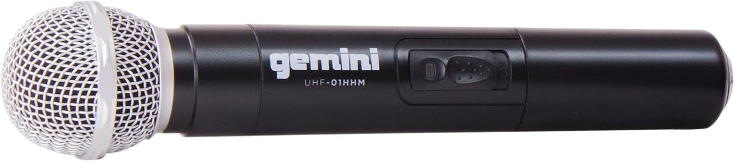 Gemini Sistema de micrófono de mano inalámbrico UHF (UHF-01M-F2) |...