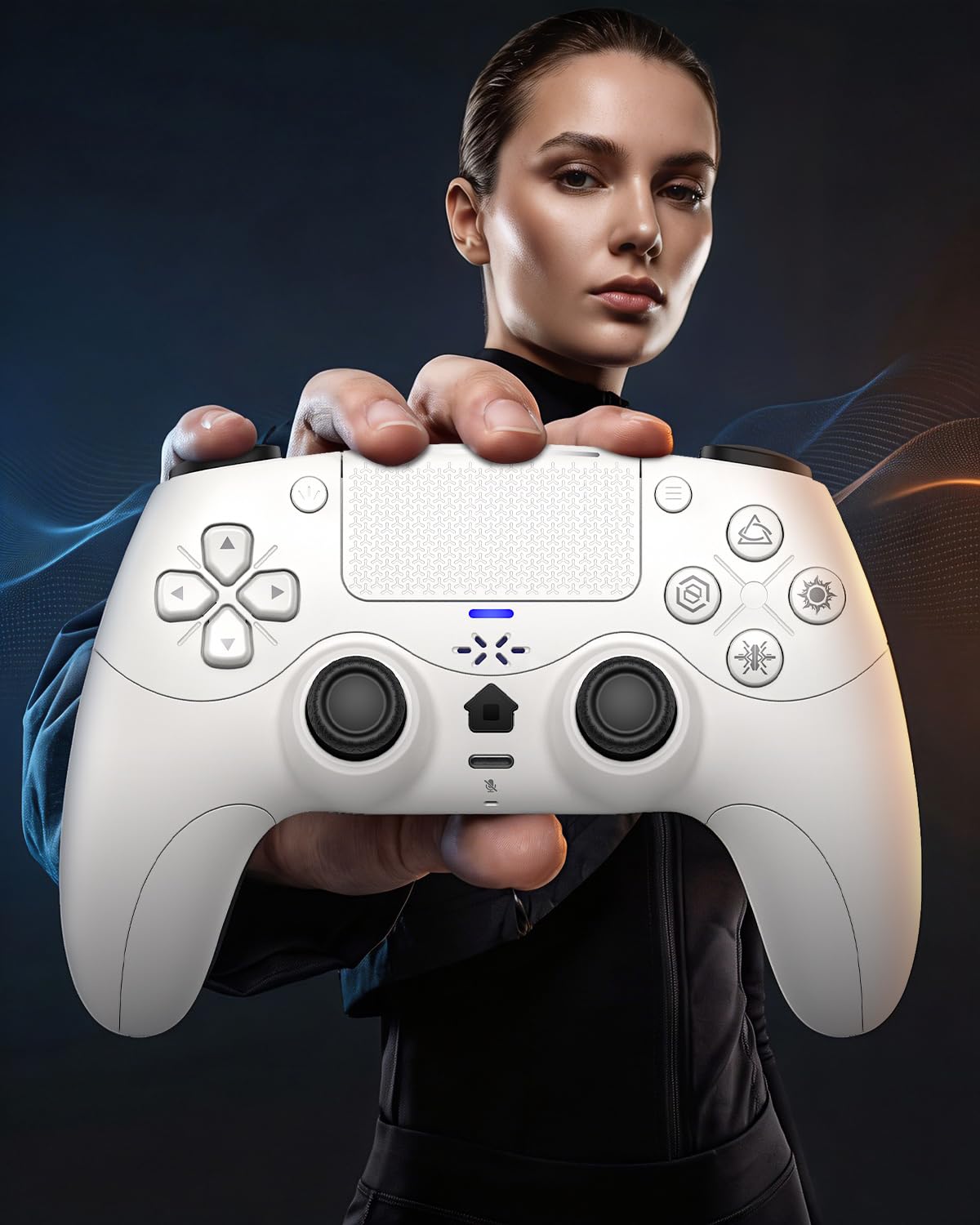 Controlador inalámbrico con todas las funciones Gamrombo para PS5 \...