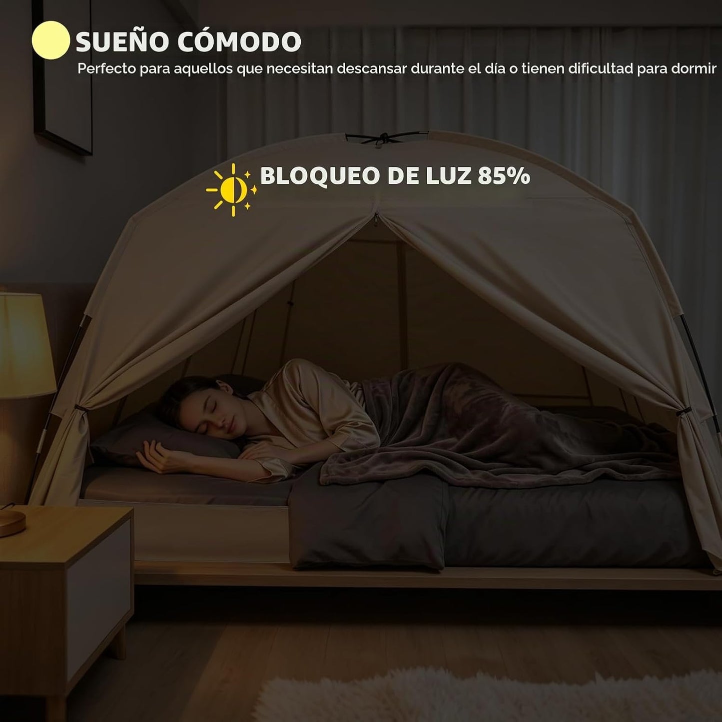 Tienda de campaña con cama individual para niños y adultos, tiendas...