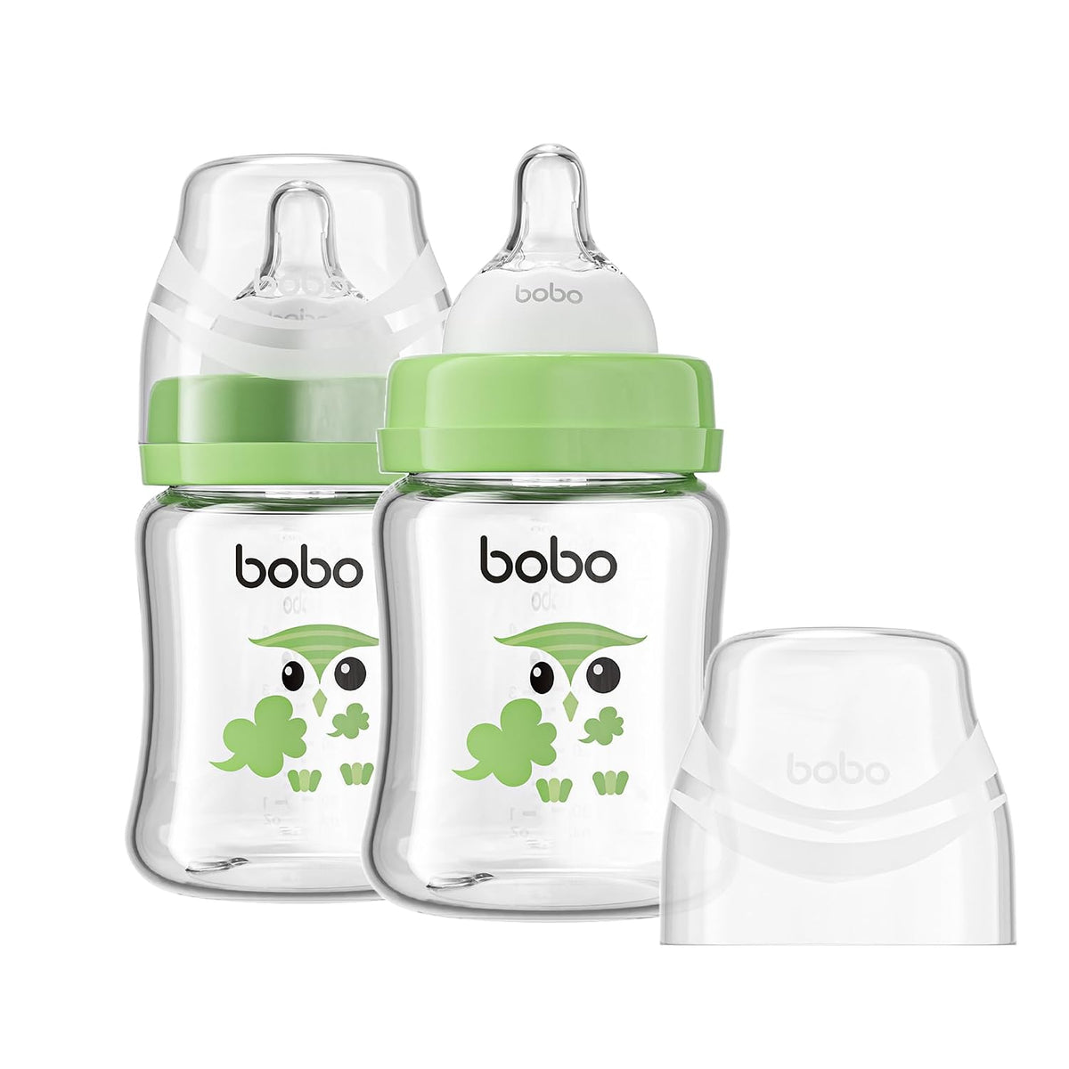 YOHKOH Biberones de vidrio para bebé con tetina de flujo lento, bib...