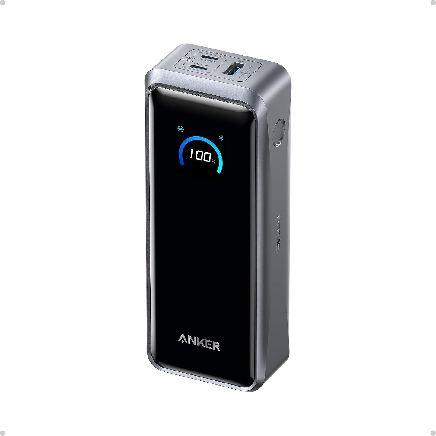 Anker Prime Power Bank, banco de energía portátil de 3 puertos de 2...