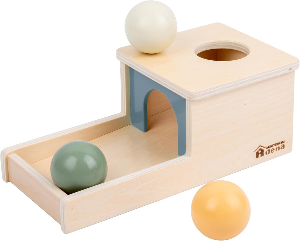 Adena Montessori Juguete de madera para bebés de 6 a 12 meses, 3 bo...