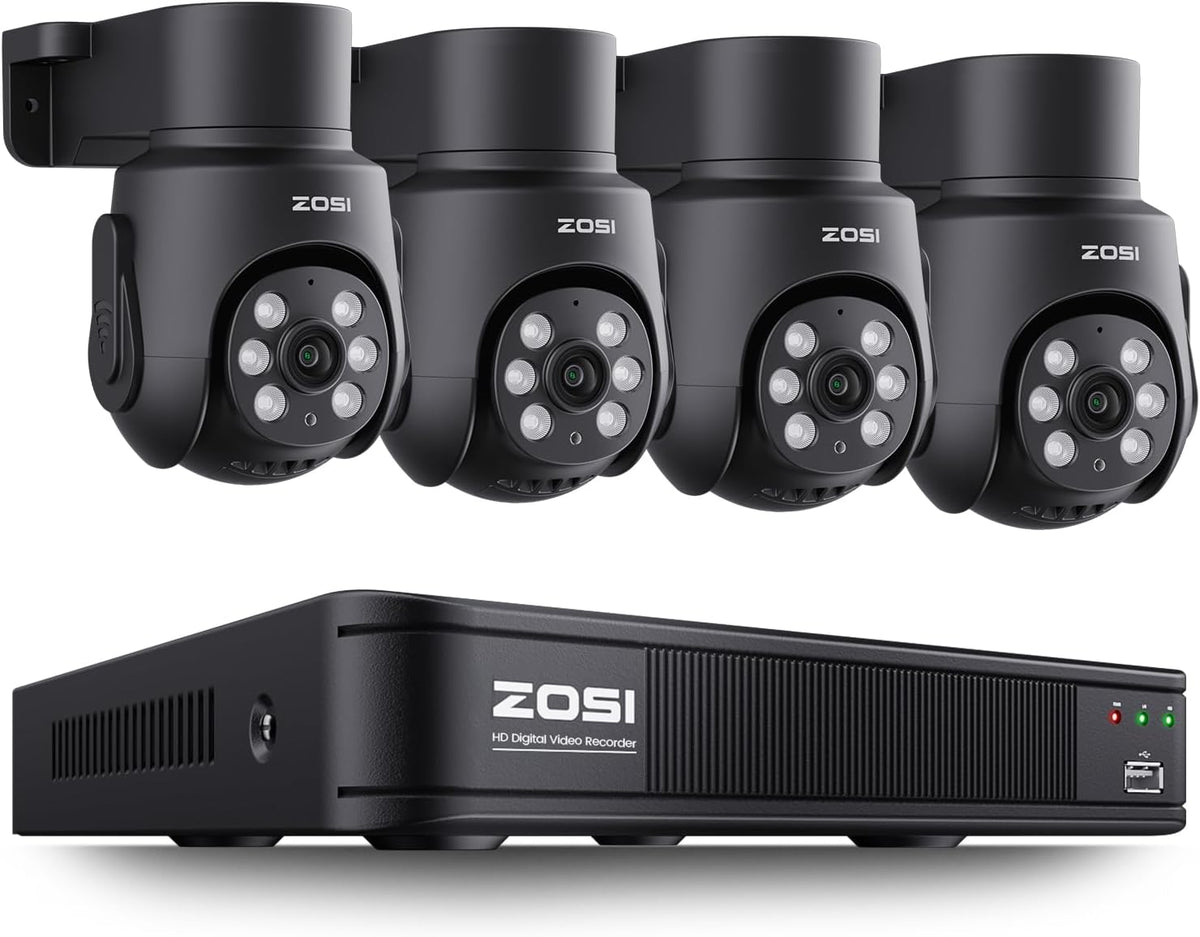 ZOSI Sistema de cámara de seguridad para el hogar 1080P al aire lib...