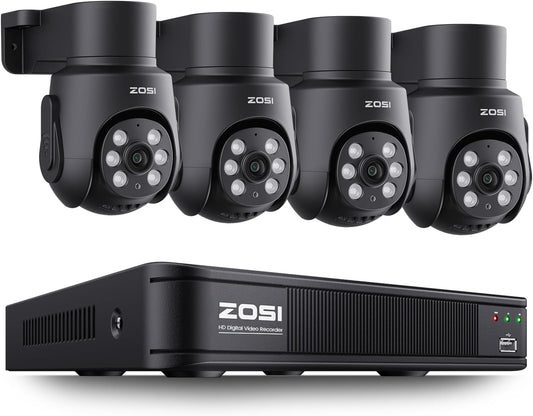 ZOSI Sistema de cámara de seguridad para el hogar 1080P al aire lib...
