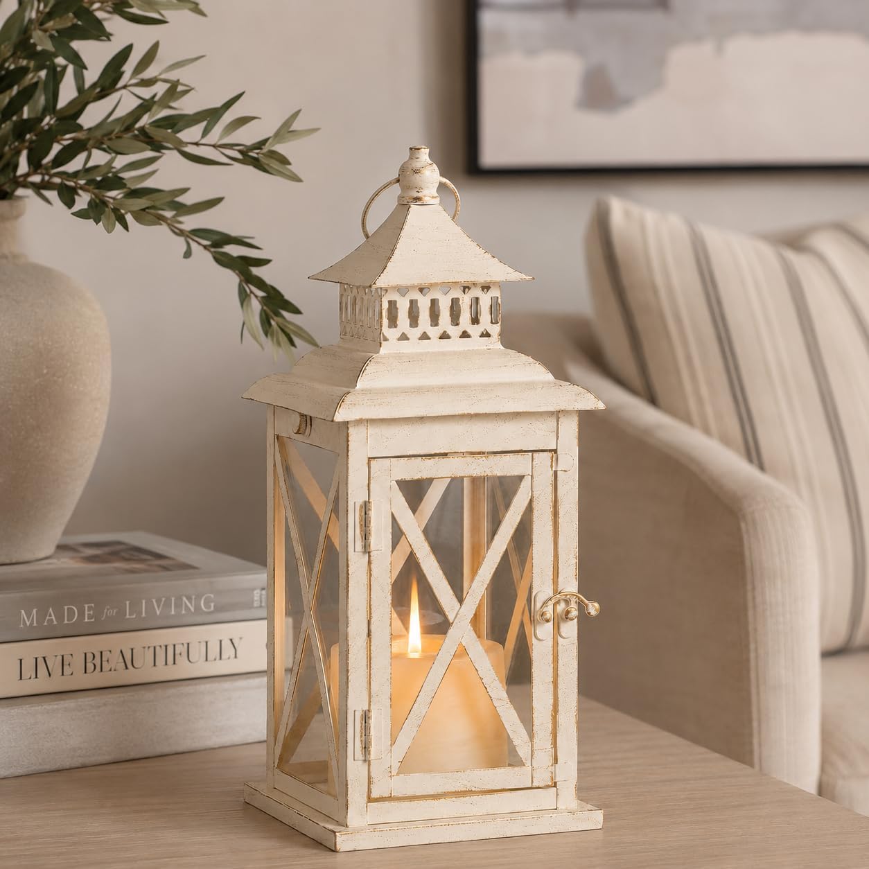 DECORKEY Farol decorativo para interiores y exteriores, decoración...