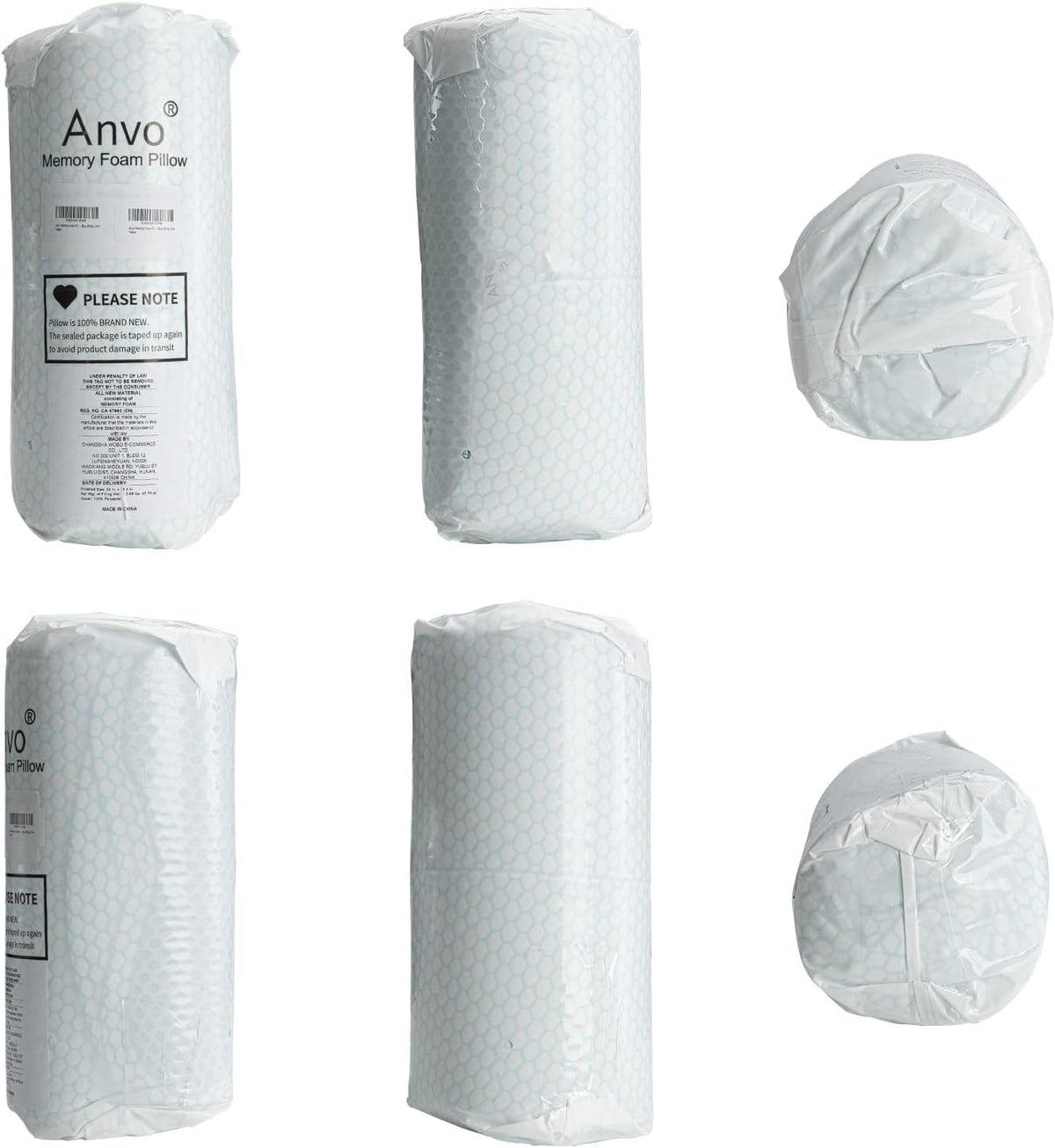 Almohada de espuma viscoelástica Anvo, almohada ortopédica cervical...