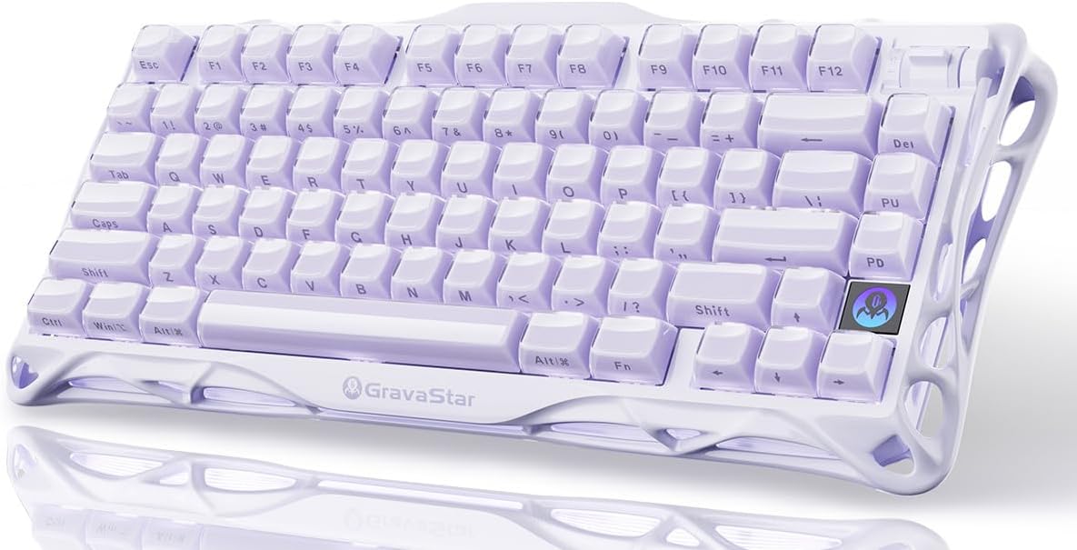 GravaStar Teclado mecánico inalámbrico para juegos Mercury K1 75% c...