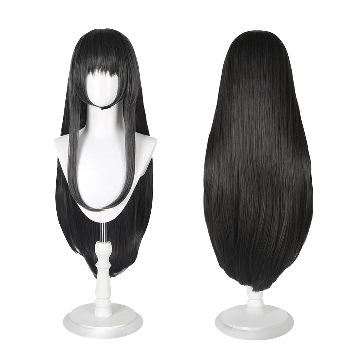 YONGCANWIG Bonita peluca larga de Halloween para cosplay, 2 gorras...