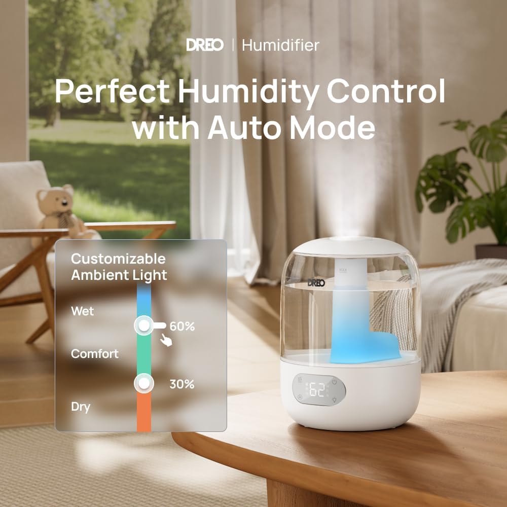Dreo Humidificadores para dormitorio, humidificador ultrasónico de...